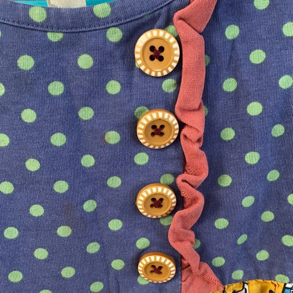 Matilda Jane Multi-Color Patchwork Floral Tiered tank top Dress for Girls 4T - Picture 3 of 6